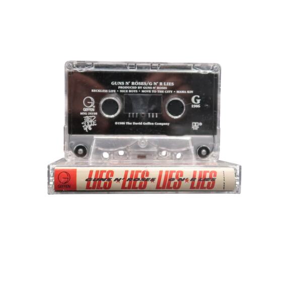 Guns n Roses G N R Lies Audio Cassette M5G 24198 Untested Vintage - Picture 4 of 4